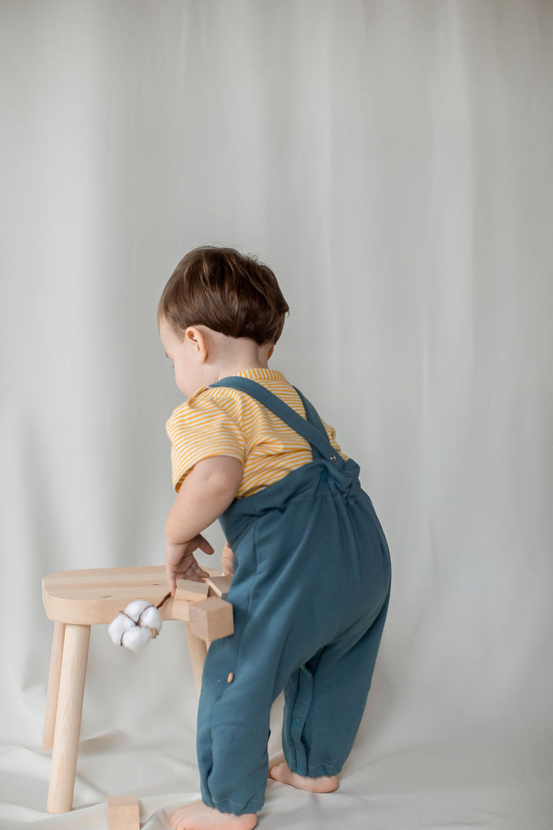 kinder capsule overalls convert to shorts - clothes that grow with your child