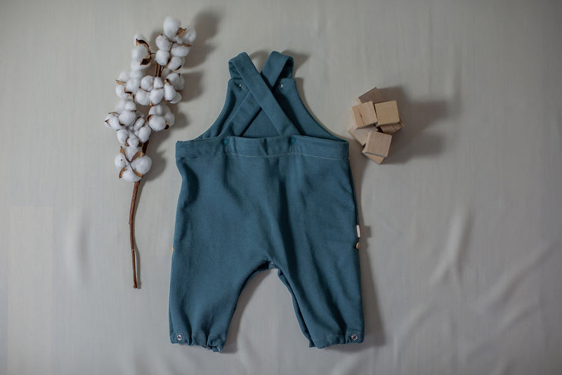 kinder capsule overalls convert to shorts - clothes that grow with your child
